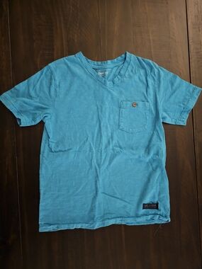 GAP Bright Teal V-Neck Pocket Tee